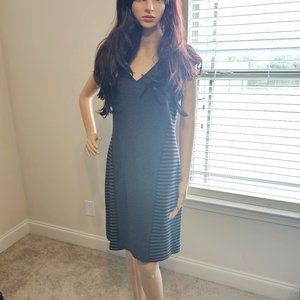 Calvin Klein ~ size M ~ Gray & Black Striped Dress
